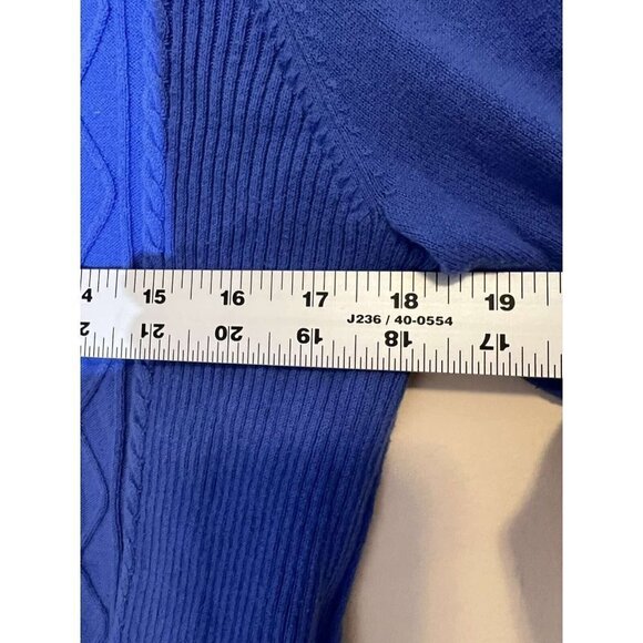 LAURA SCOTT Blue Women Size large Women's blue classic sweater - Picture 4 of 9